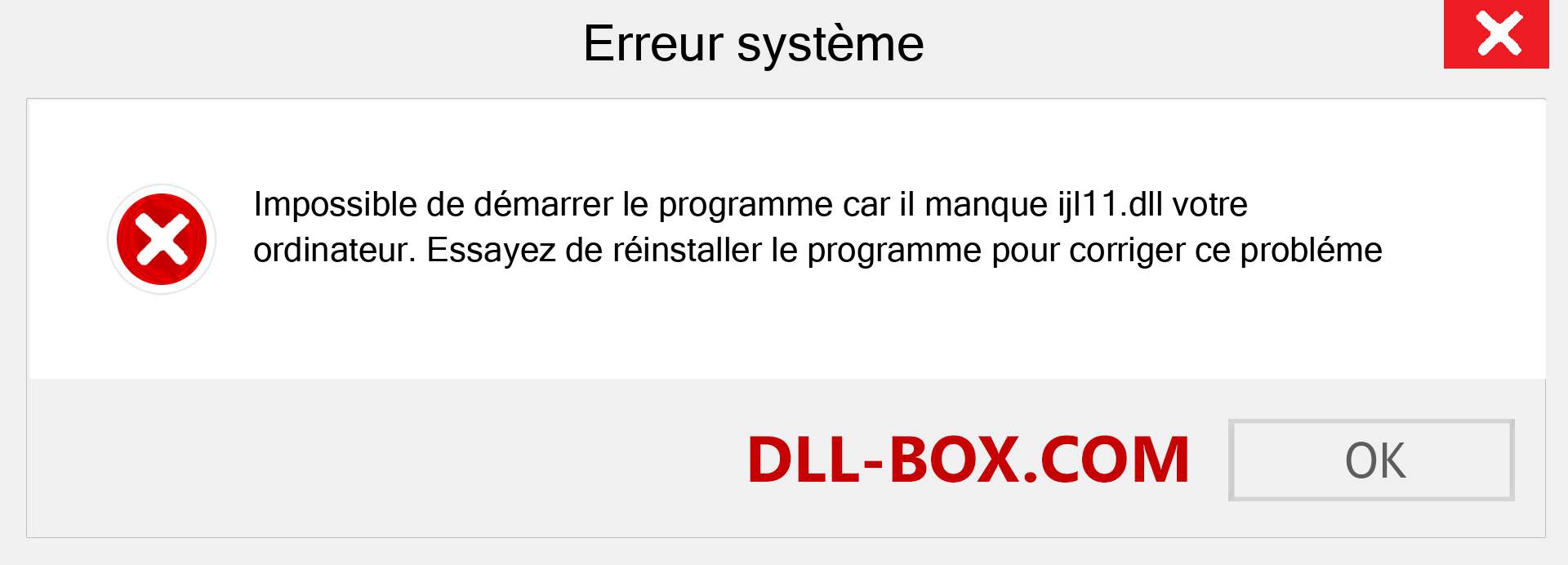 Le fichier ijl11.dll est manquant ?. Télécharger pour Windows 7, 8, 10 - Correction de l'erreur manquante ijl11 dll sur Windows, photos, images