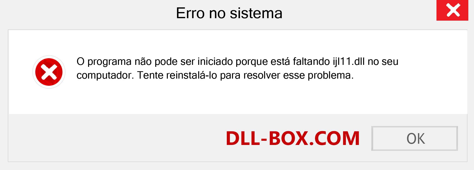 Arquivo ijl11.dll ausente ?. Download para Windows 7, 8, 10 - Correção de erro ausente ijl11 dll no Windows, fotos, imagens